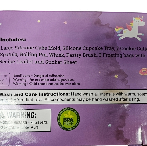NIB Handstand Kitchen Fun Rainbows Unicorns Deluxe Baking Set for Real‎ Cooking - Picture 6 of 7
